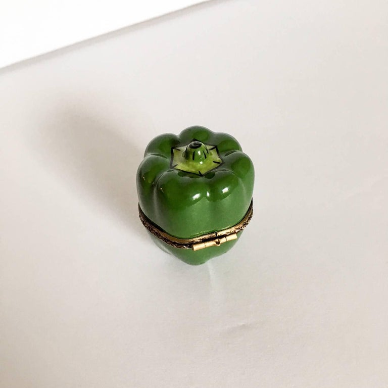 Limoges Green Bell Pepper Box at 1stDibs