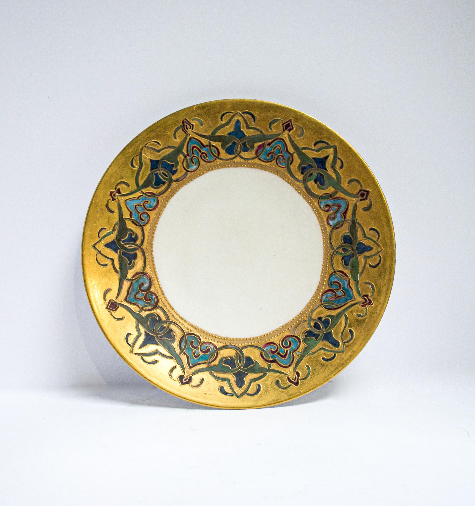French Limoges Hand Painted Plate