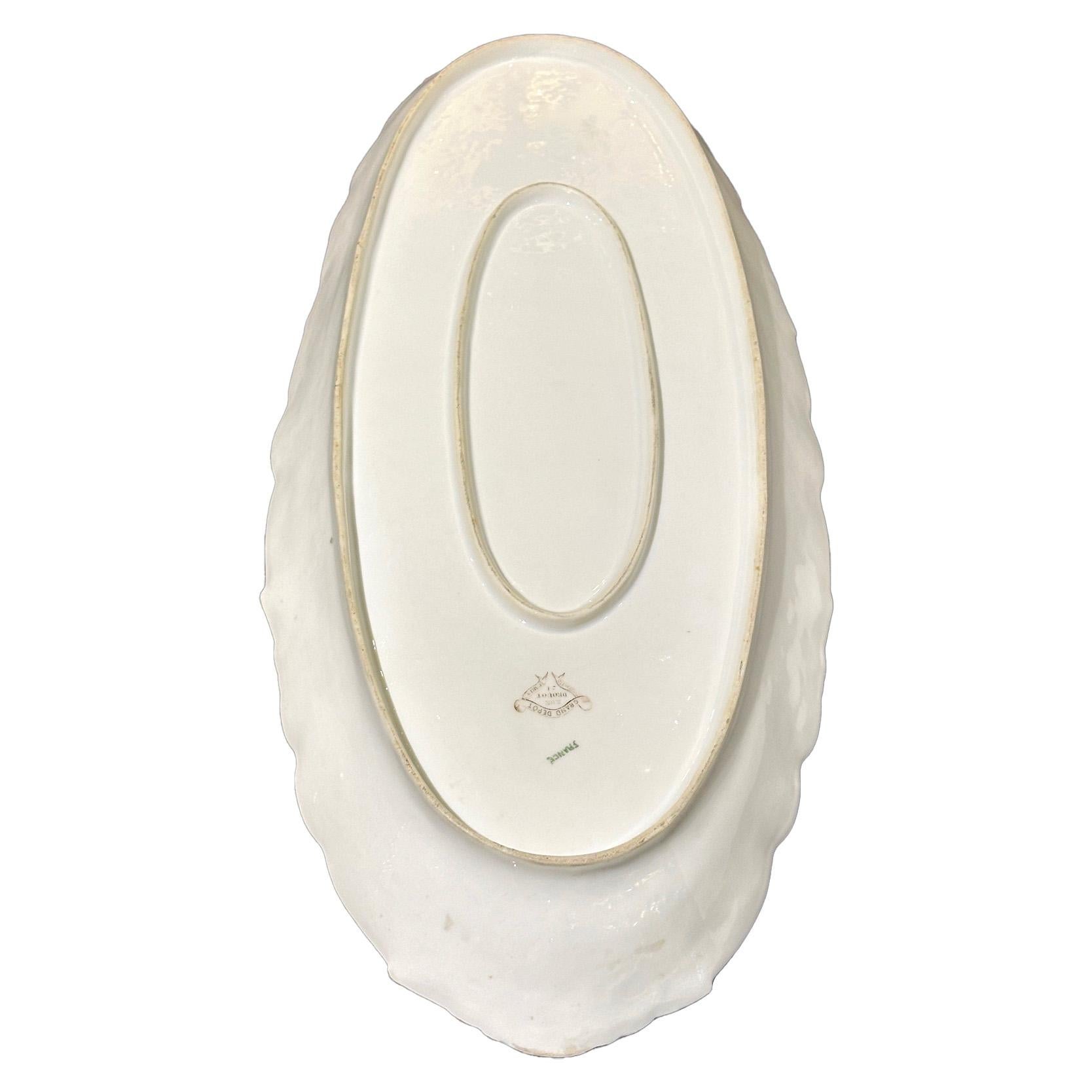 Limoges handbemaltes Porzellan Fisch Set, Grand Dépôt Paris, E. Bourgeois, XIXe im Angebot 7