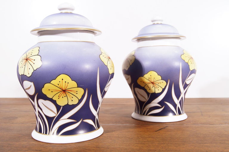 Limoges, Large Porcelain Baluster, Set of 2 For Sale 1