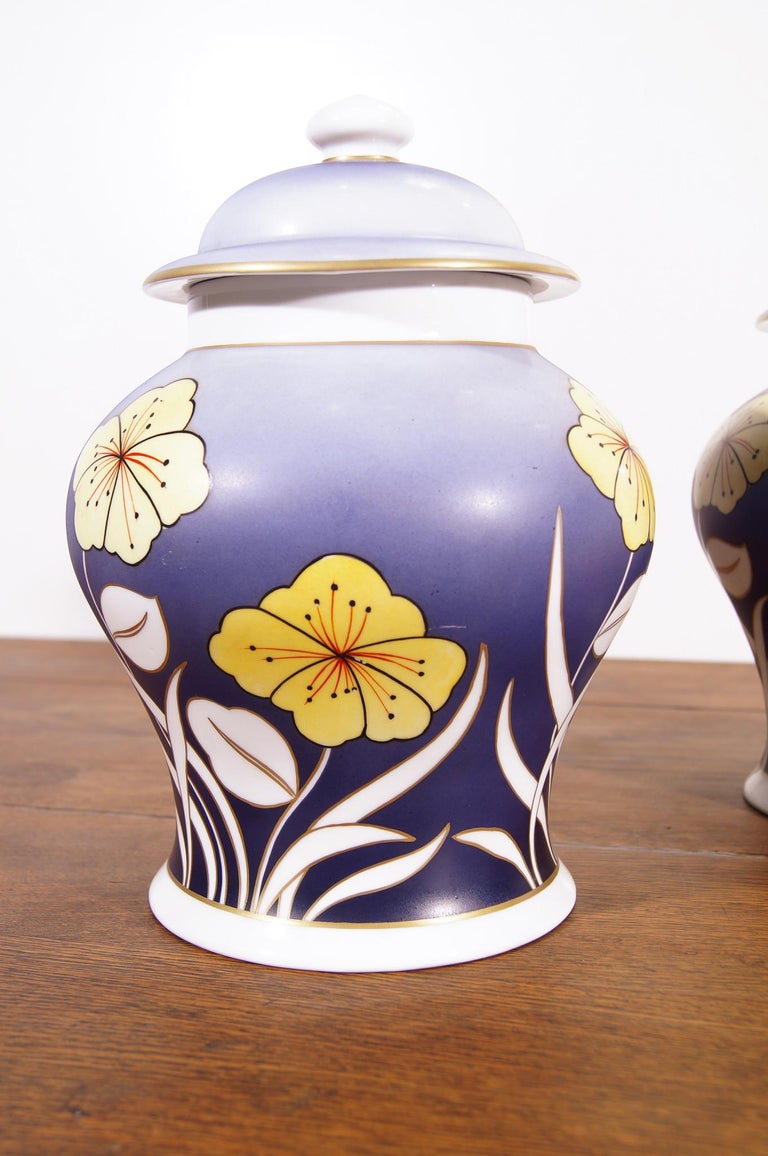 Limoges, Large Porcelain Baluster, Set of 2 For Sale 2