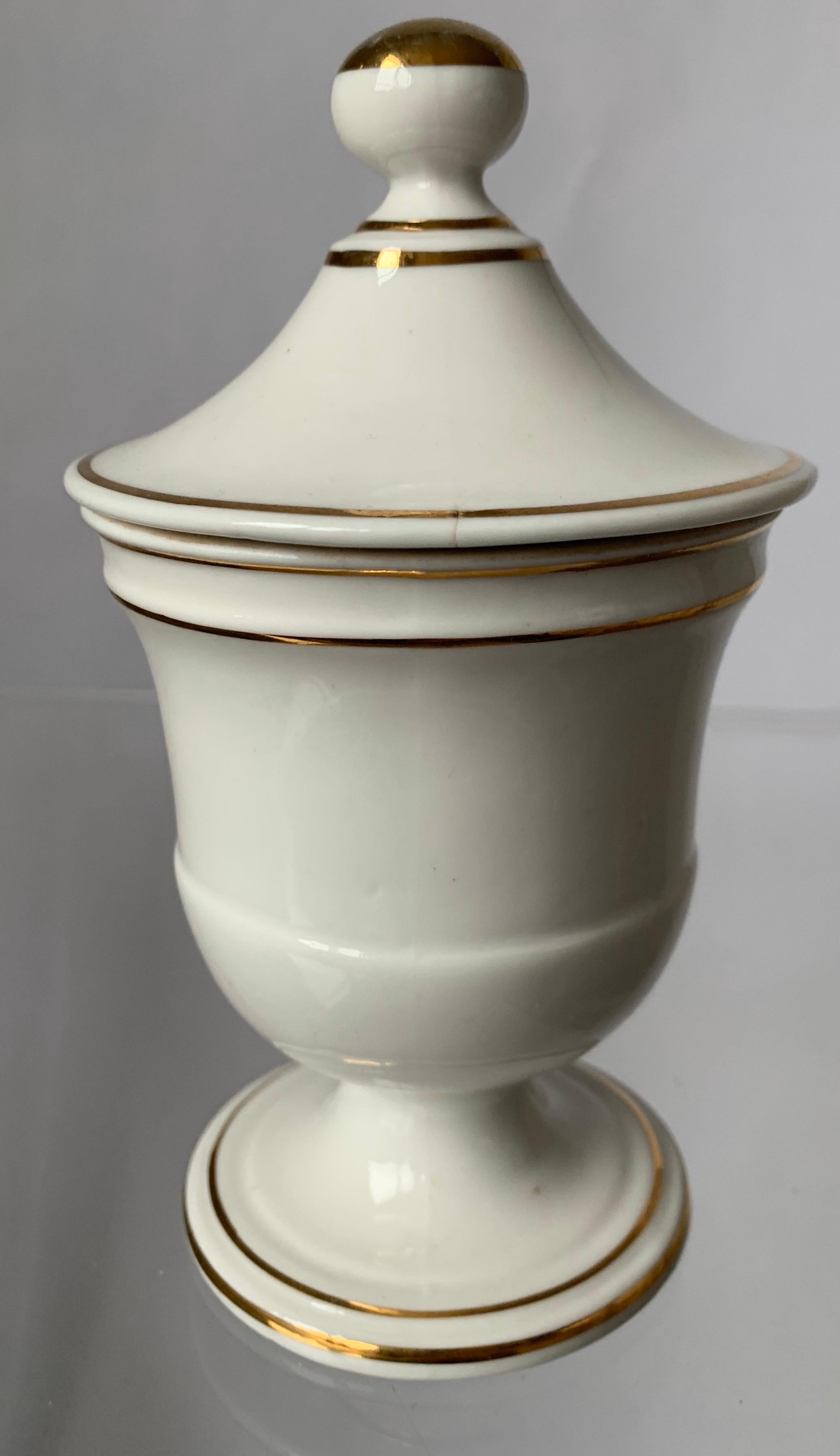 Limoges Marihuana Gold Rimmed Apothecary Jar 2