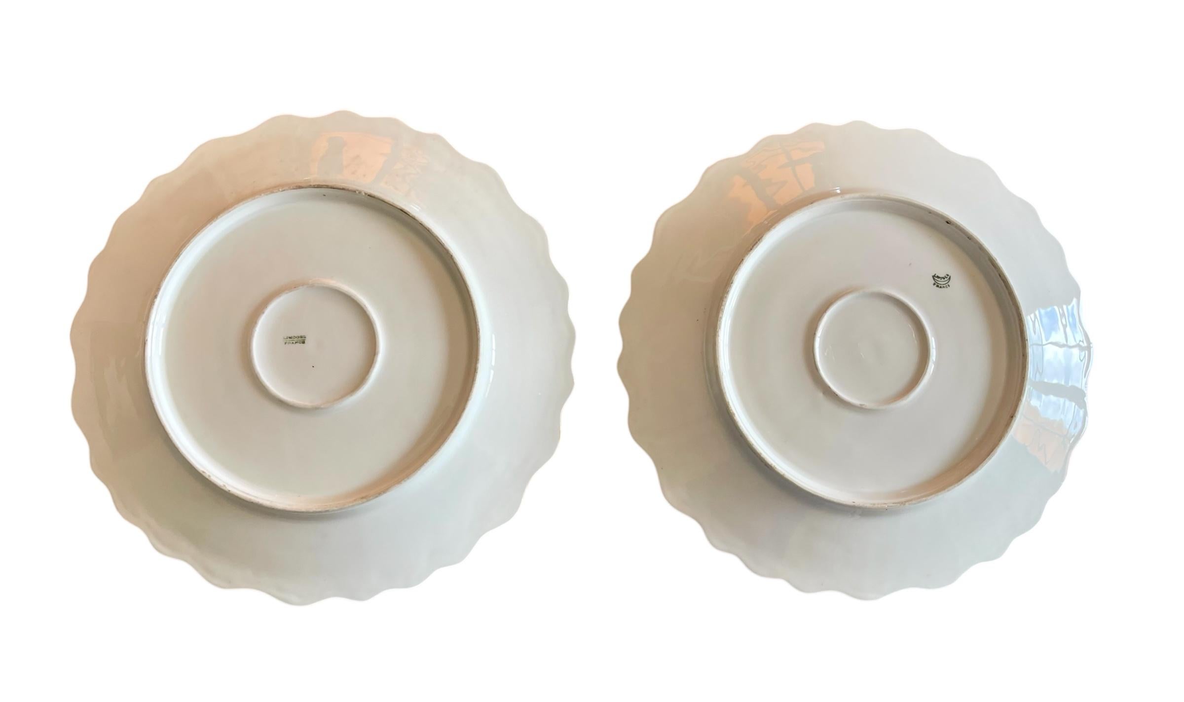 Limoges - Paar Porzellanteller im Angebot 6