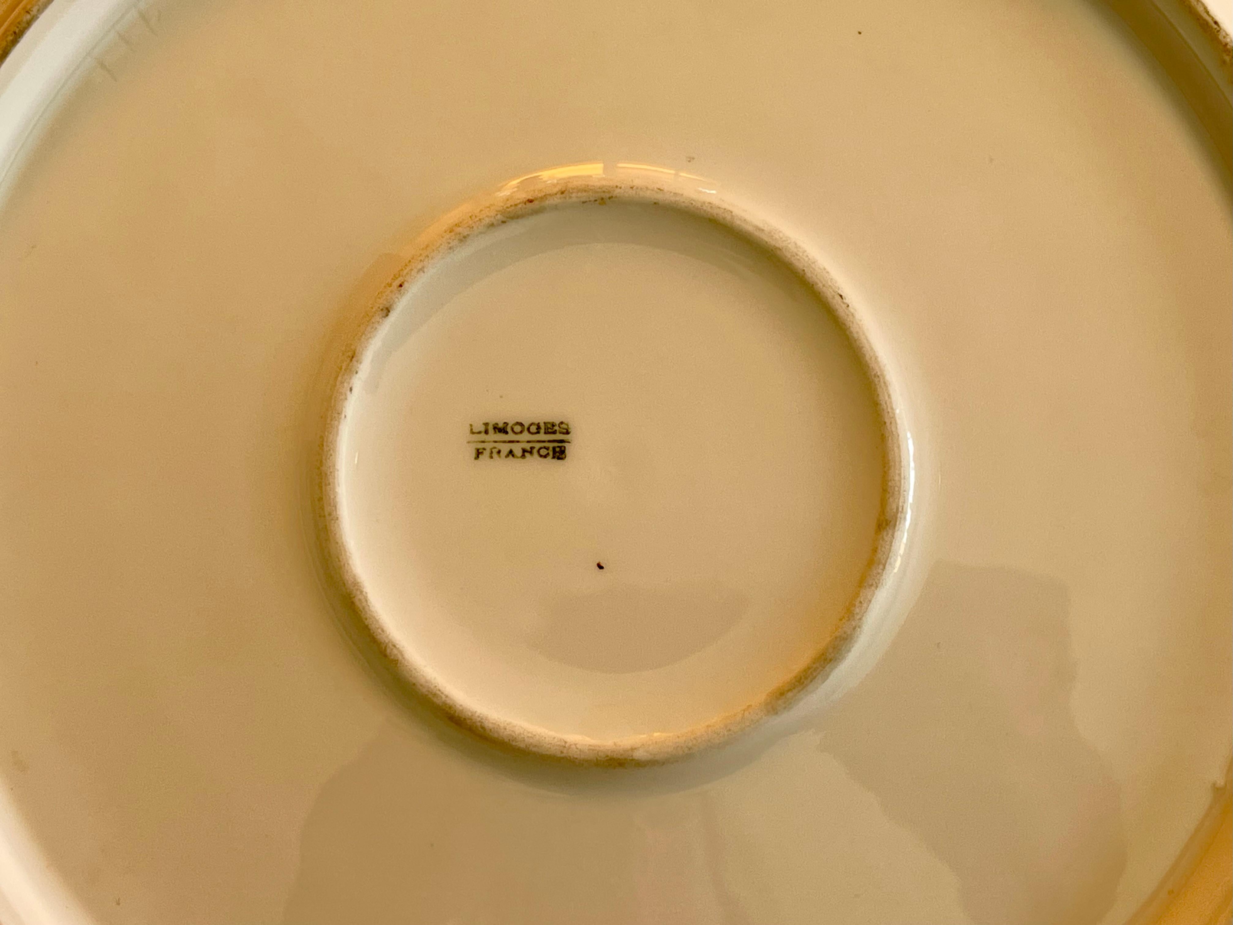 Limoges - Paar Porzellanteller im Angebot 9