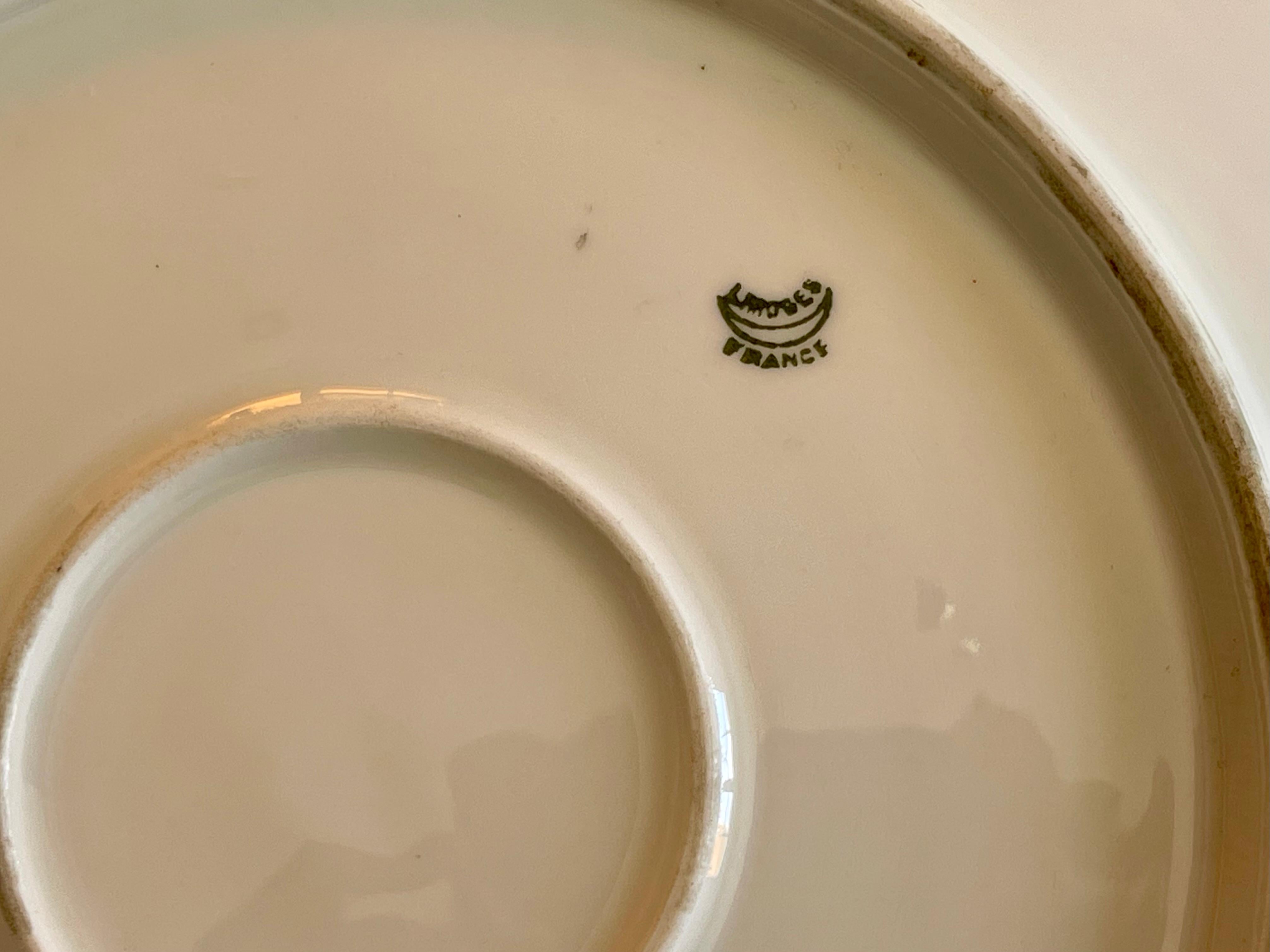Limoges - Paar Porzellanteller im Angebot 10