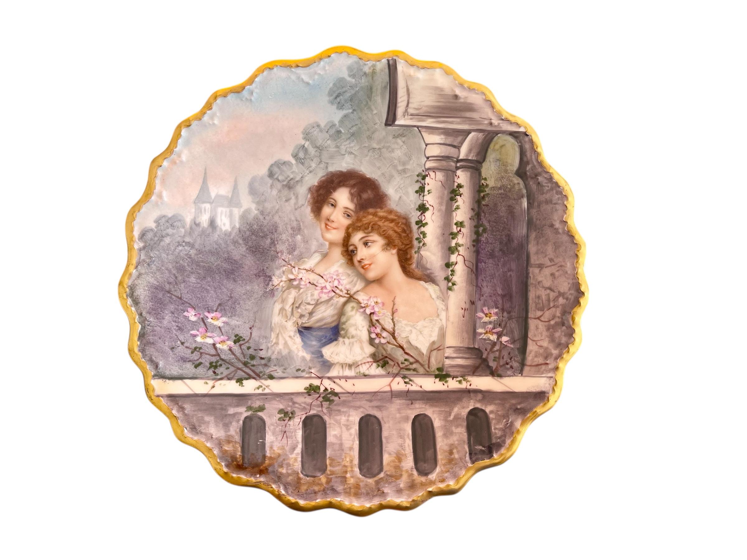 Limoges - Paar Porzellanteller im Angebot 1