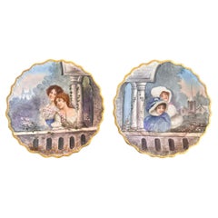 Limoges - Coppia di piatti in porcellana