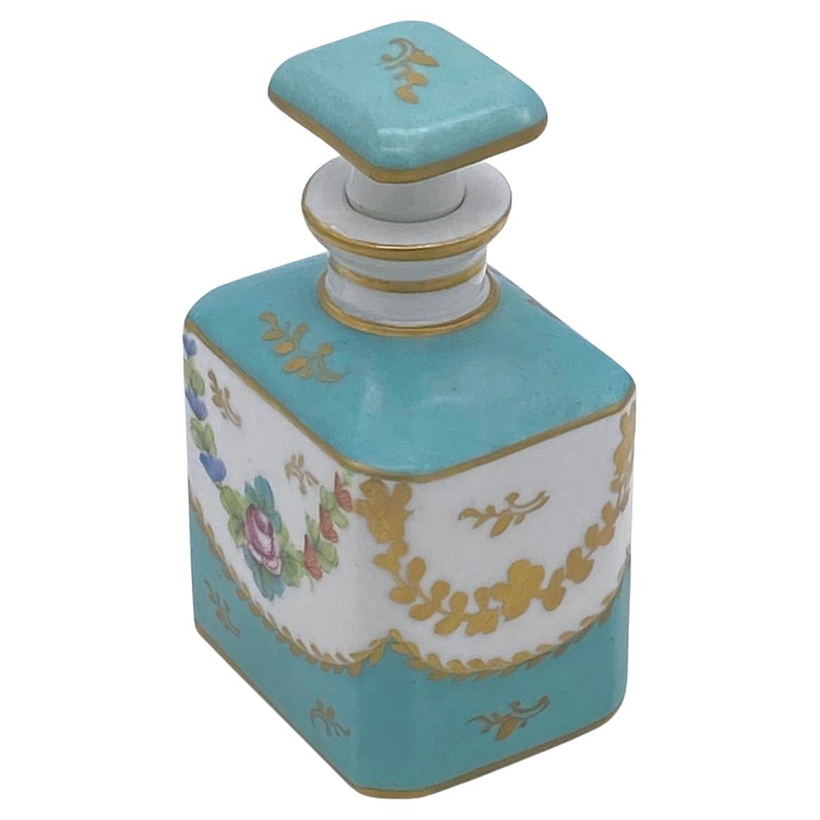 Artisan Limoges Perfume Bottle with Stopper For Sale