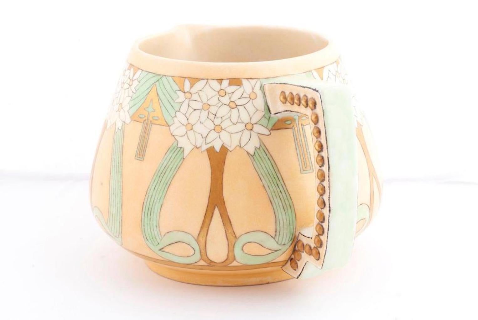 Art Nouveau Limoges Pitcher by Jean Pouyat
