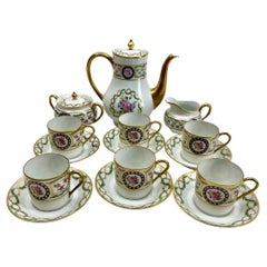Limoges Pocelain Louveciennes 'Stamp' France, Set of 9 Pieces