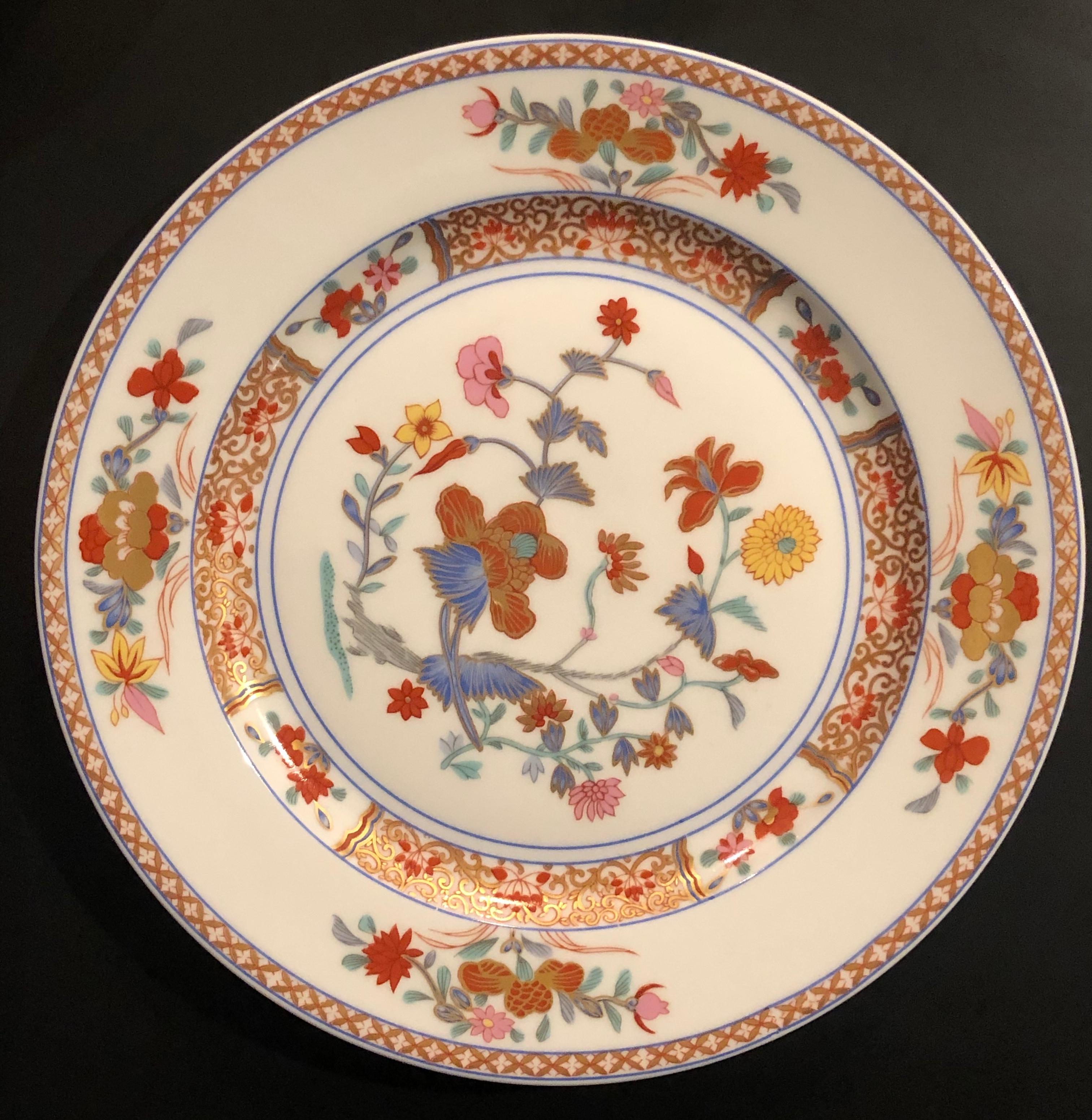 Limoges Pondicherry Complete Dinner Service for Six, Nine Piece Each, French 4