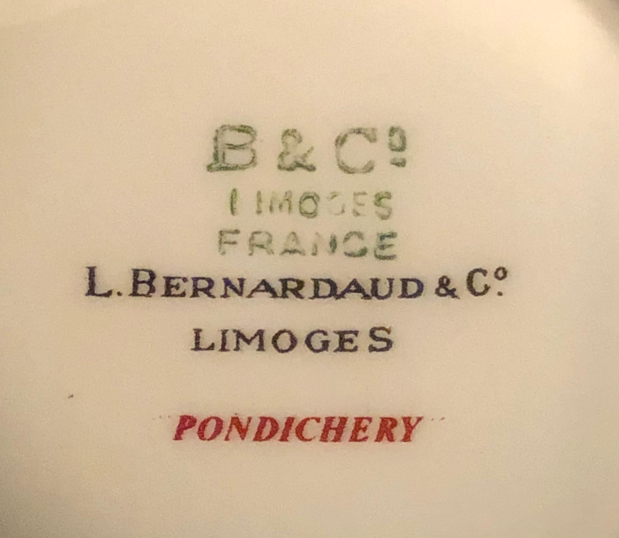 Limoges Pondicherry Complete Dinner Service for Six, Nine Piece Each, French 2