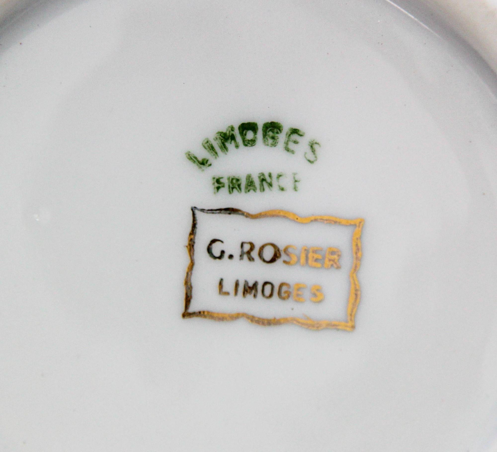 Limoges Porcelain Ashtray Mont Saint Michel Hand-Painted Dish France 1960s In Good Condition For Sale In North Hollywood, CA