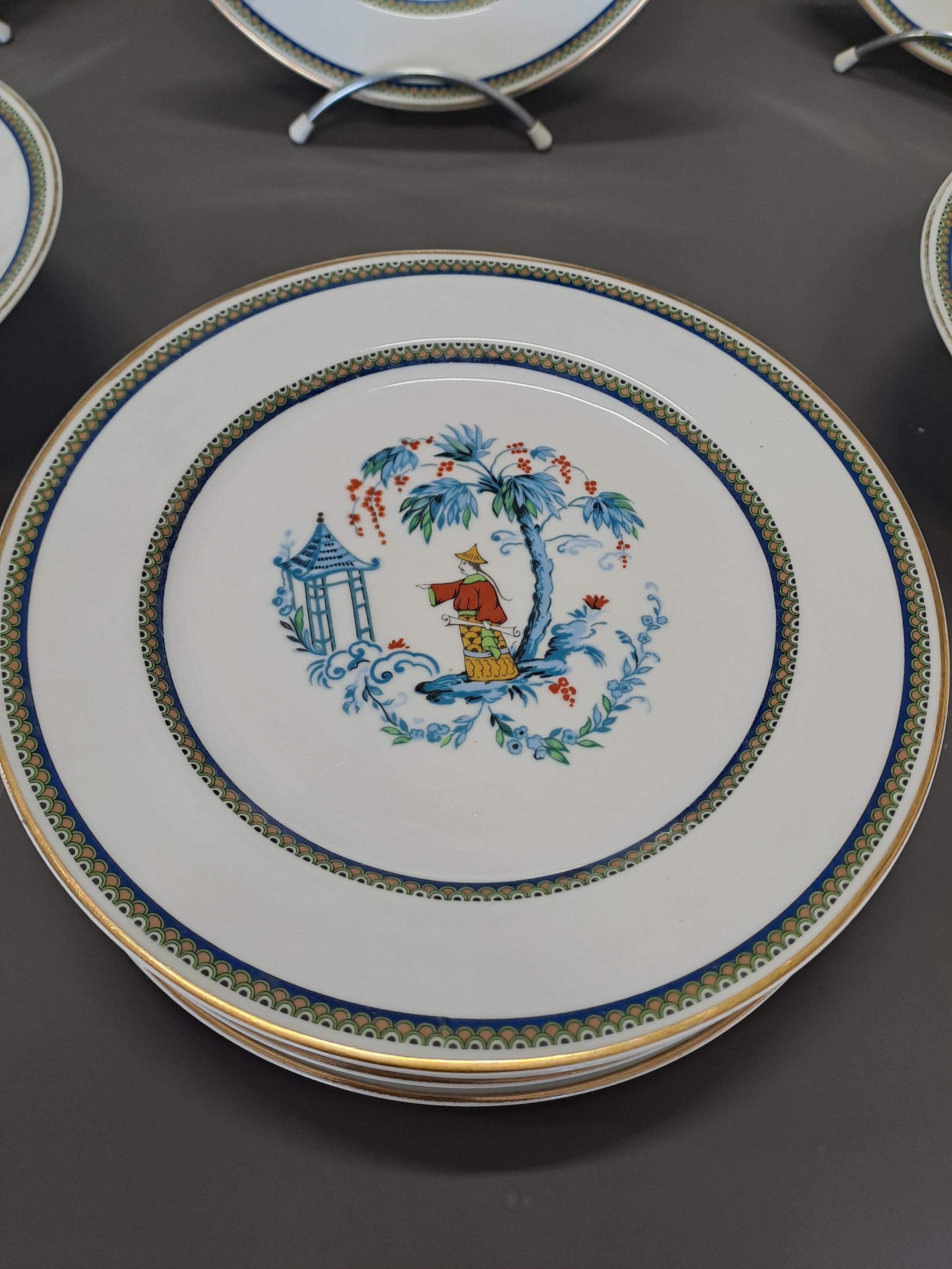 Limoges Porcelain Cake Service - Chineese Decor 1