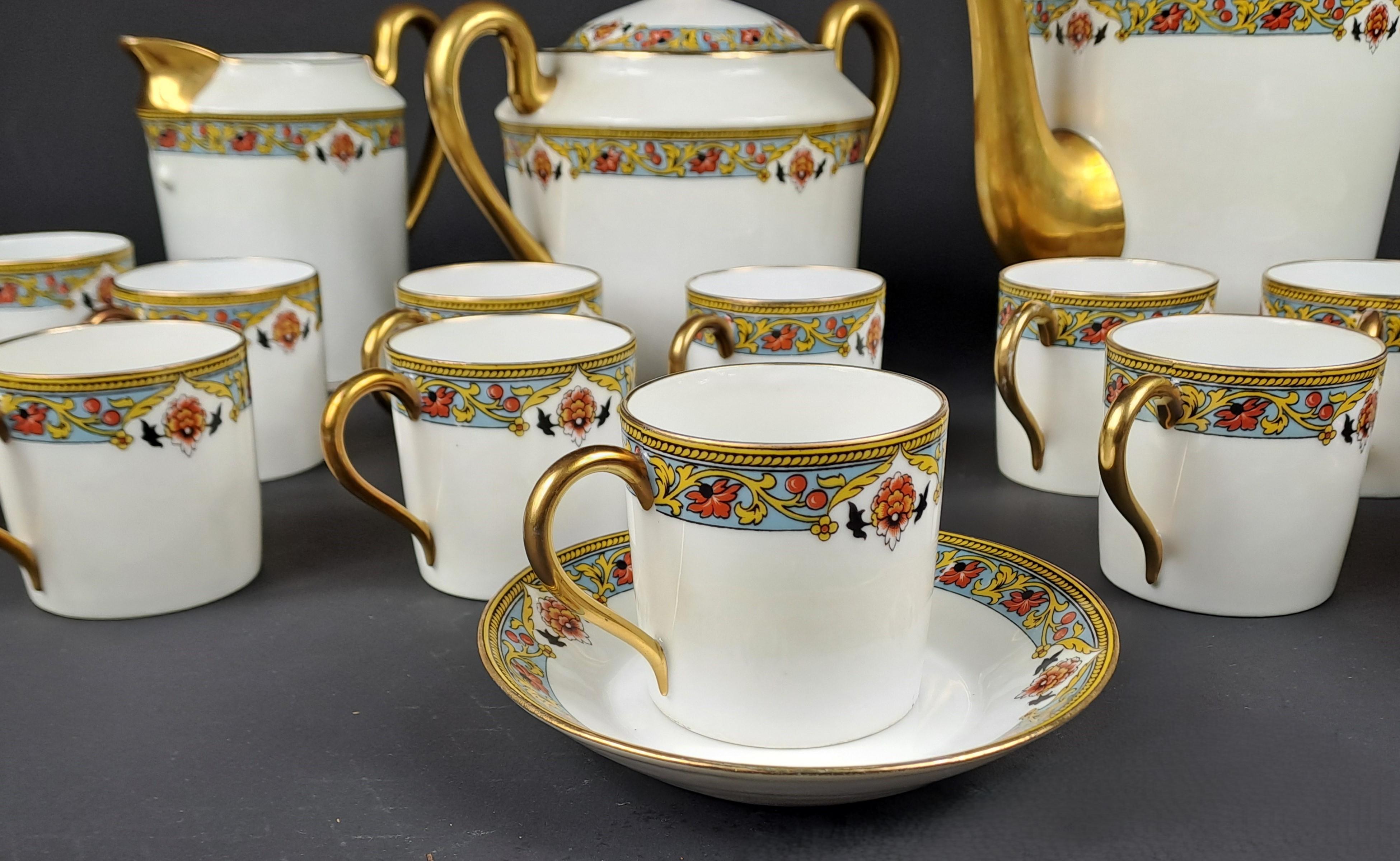 Porcelaine Service à café de Limoges - 12 personnes en vente