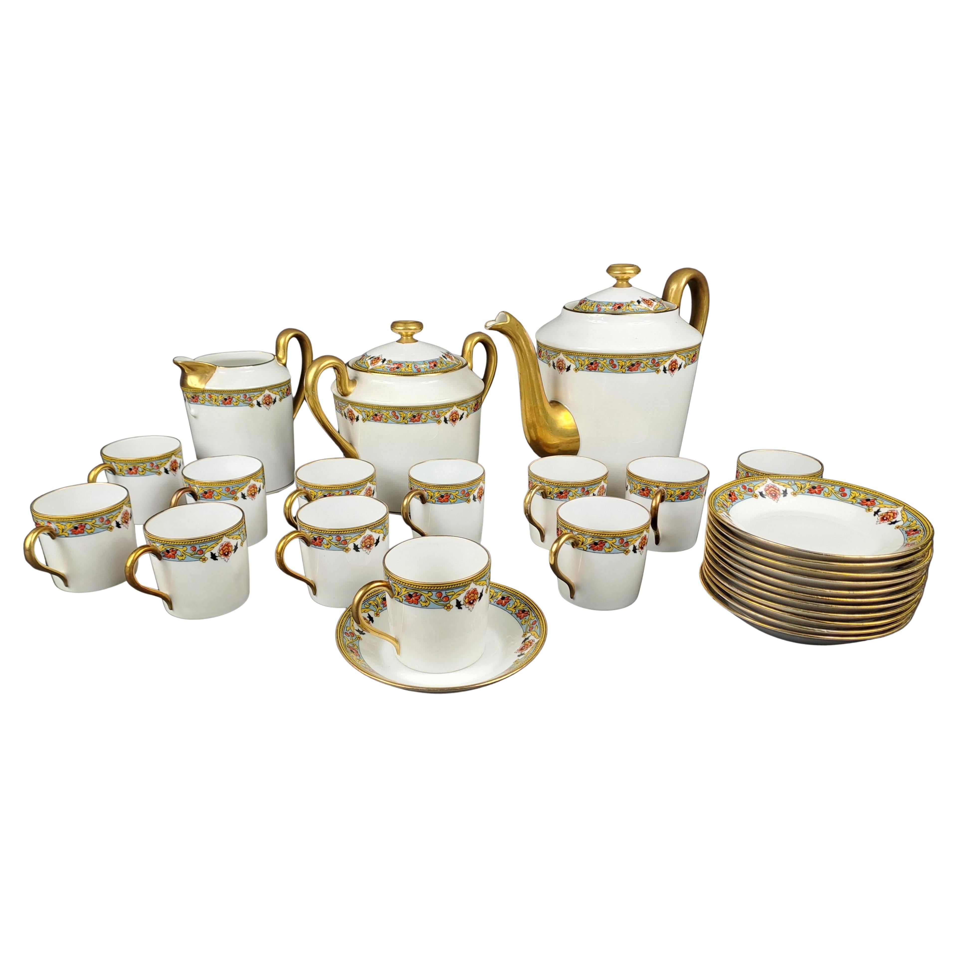 Limoges Porcelain Coffee Service - 12 People