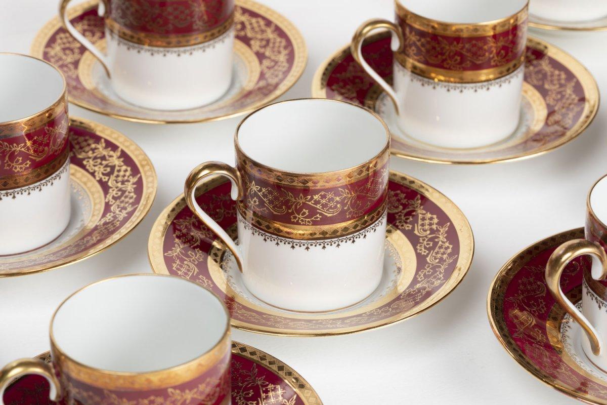 Servizio da caffè in porcellana di Limoges della metà del XX secolo in vendita 2