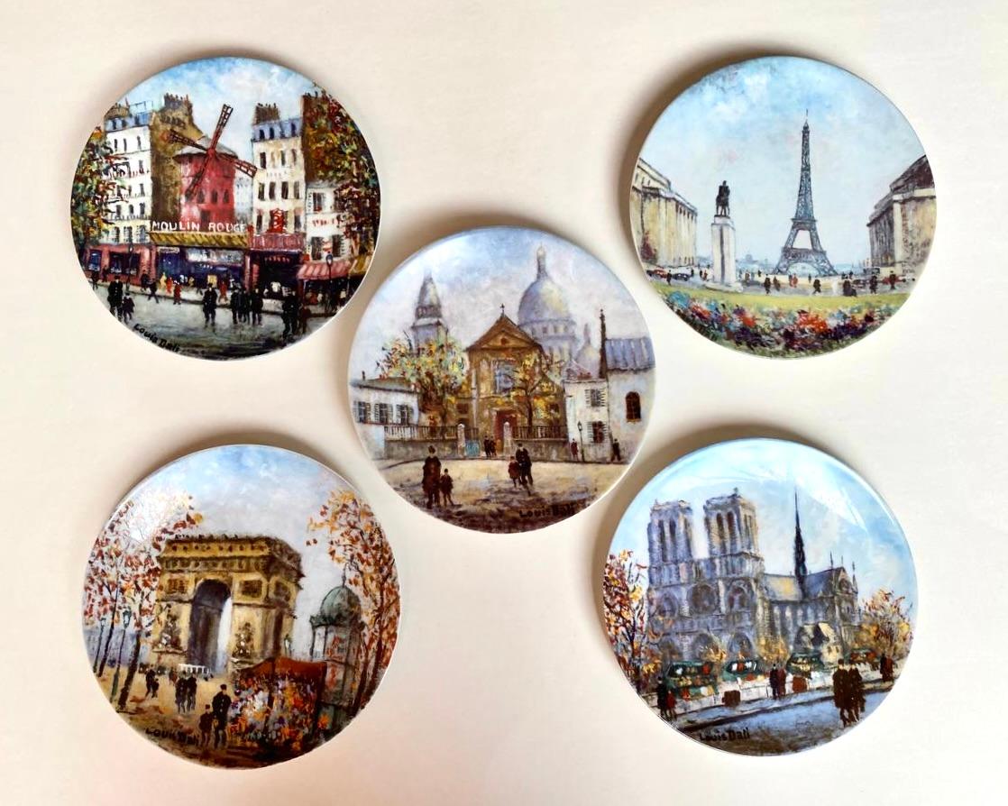 An interesting, beautiful series «Sights of Paris», which was released by the famous French manufactory Limoge in 1980-1983.

The plots for the plates were written by the artist Louis Dali, specially commissioned by Limoge.

Almost every story