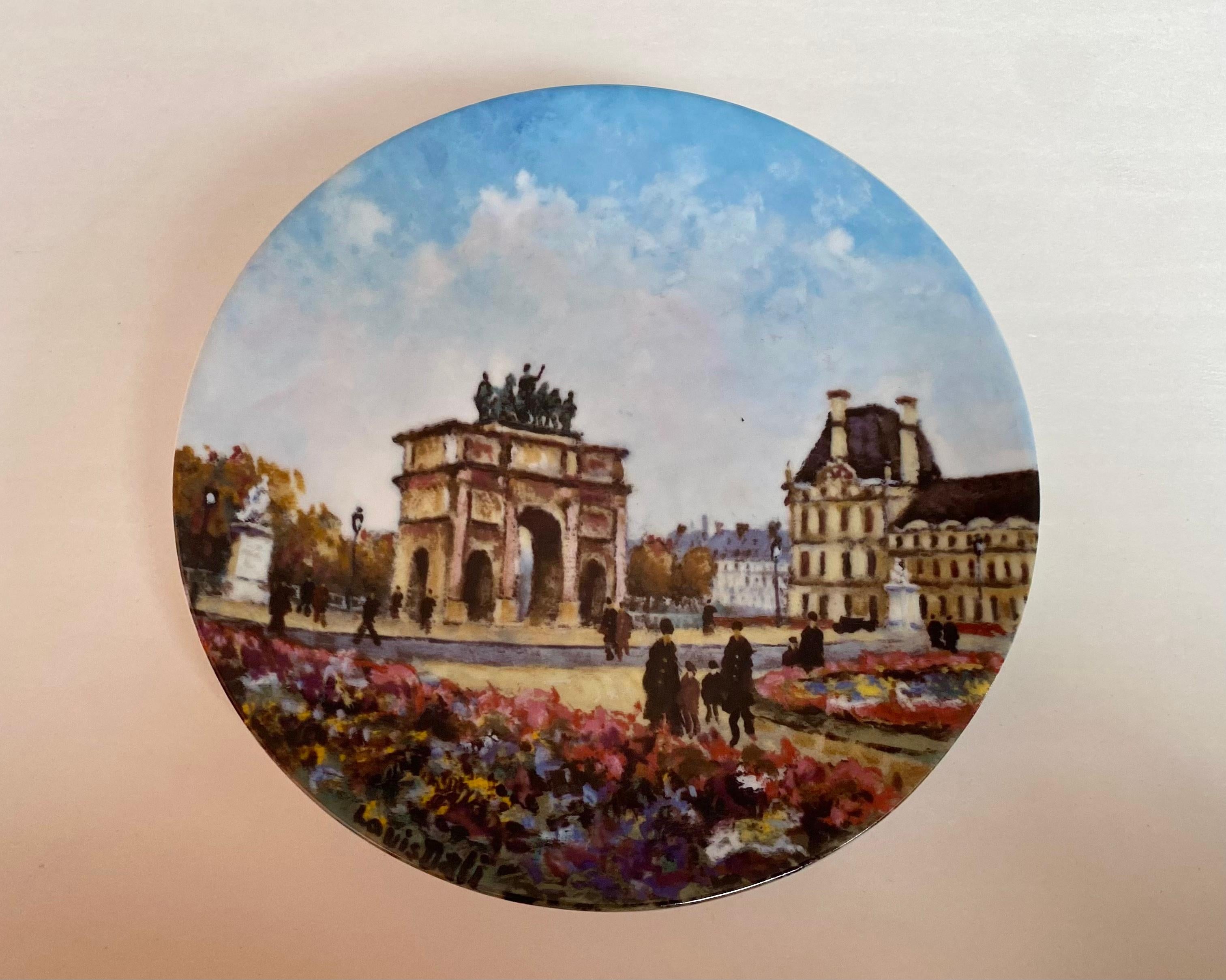 An interesting, beautiful series «Sights of Paris», which was released by the famous French manufactory Limoge in 1980-1983.

The plots for the plates were written by the artist Louis Dali, specially commissioned by Limoge.

Almost every story