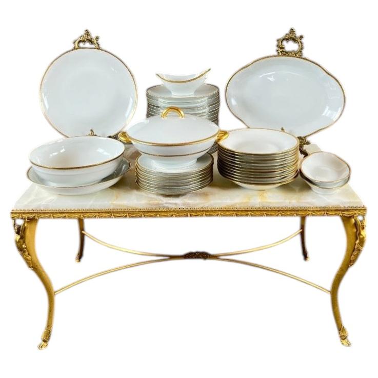 Limoges Porcelain Dinner Service 45 Pieces , 20th Century