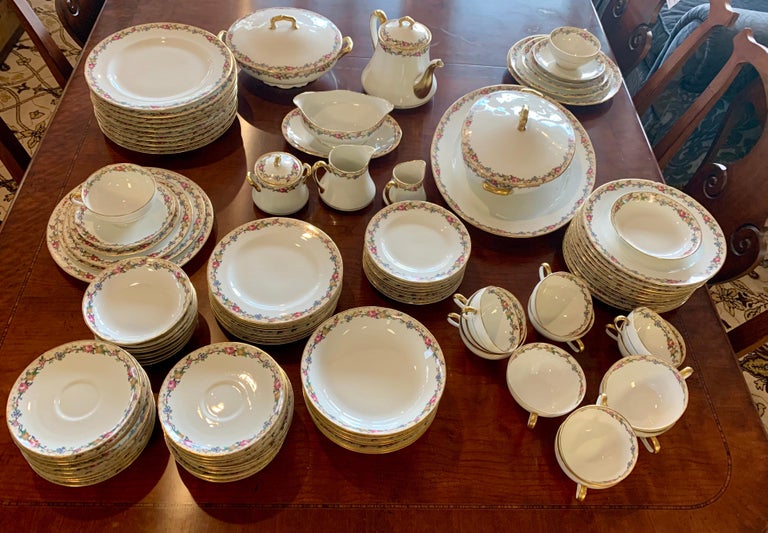 Limoges Porcelain Dinner Service Fine China Service 1916 Extensive 105