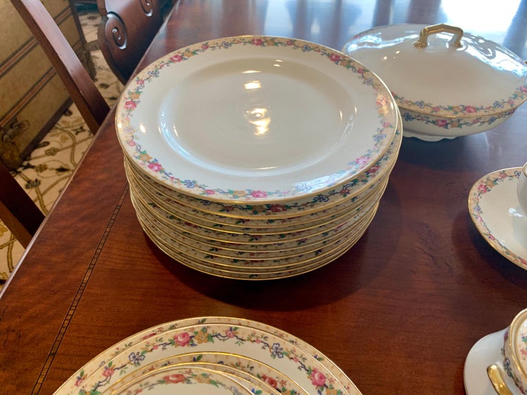 Limoges Porcelain Dinner Service Fine China Service 1916 Extensive 105
