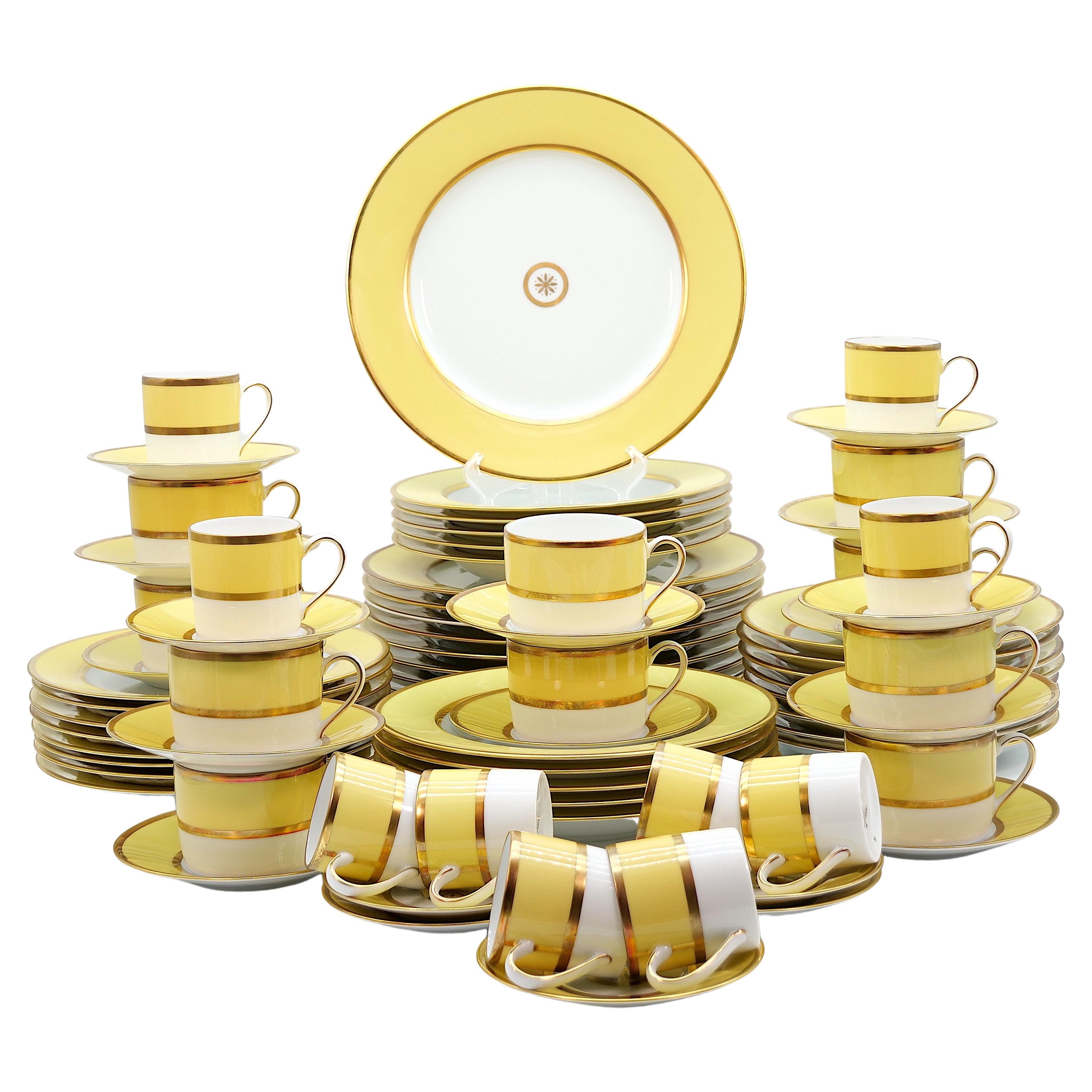 Empire Limoges Porcelain Dinner Service For Ten People
