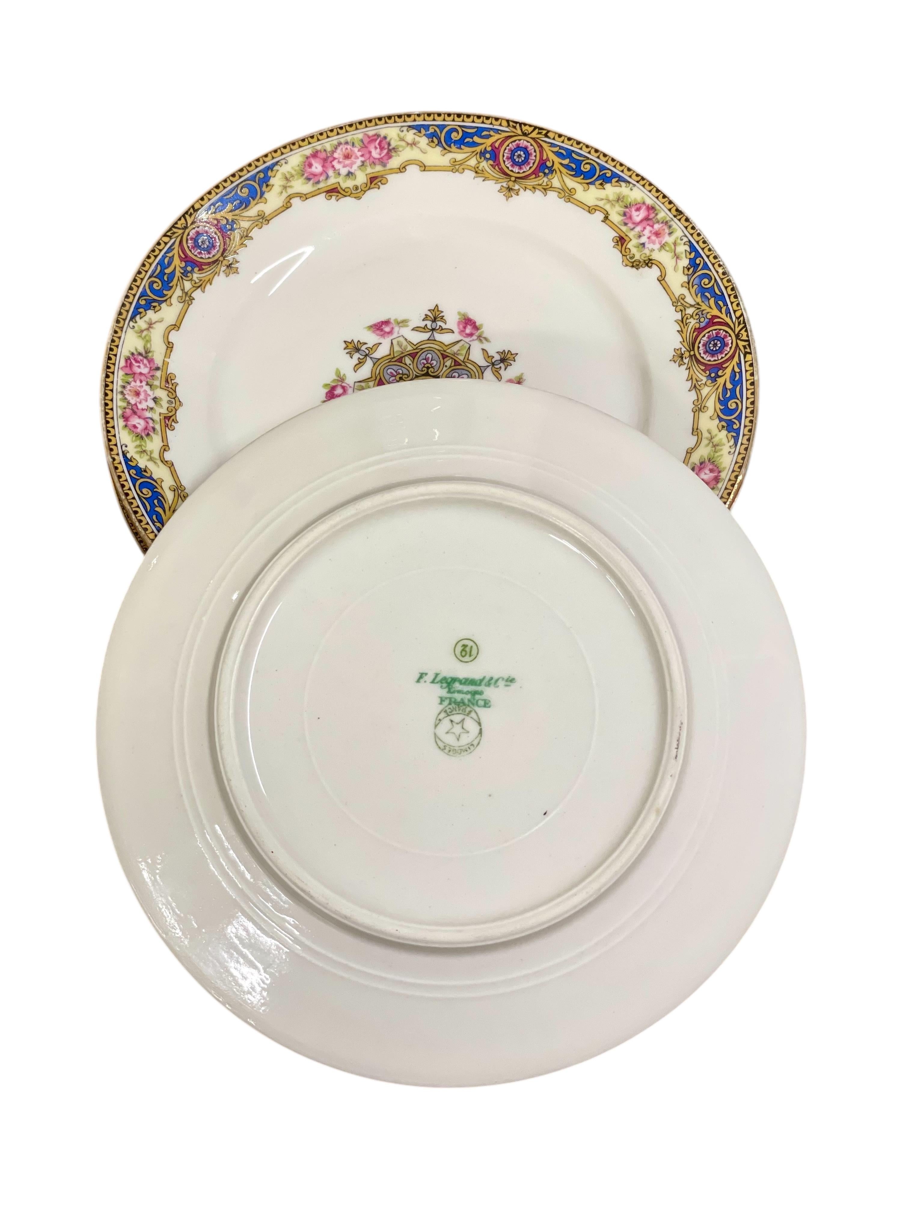 Vajilla de Porcelana Limoges de F. Legrand & Cie - 68 Piezas en venta 7