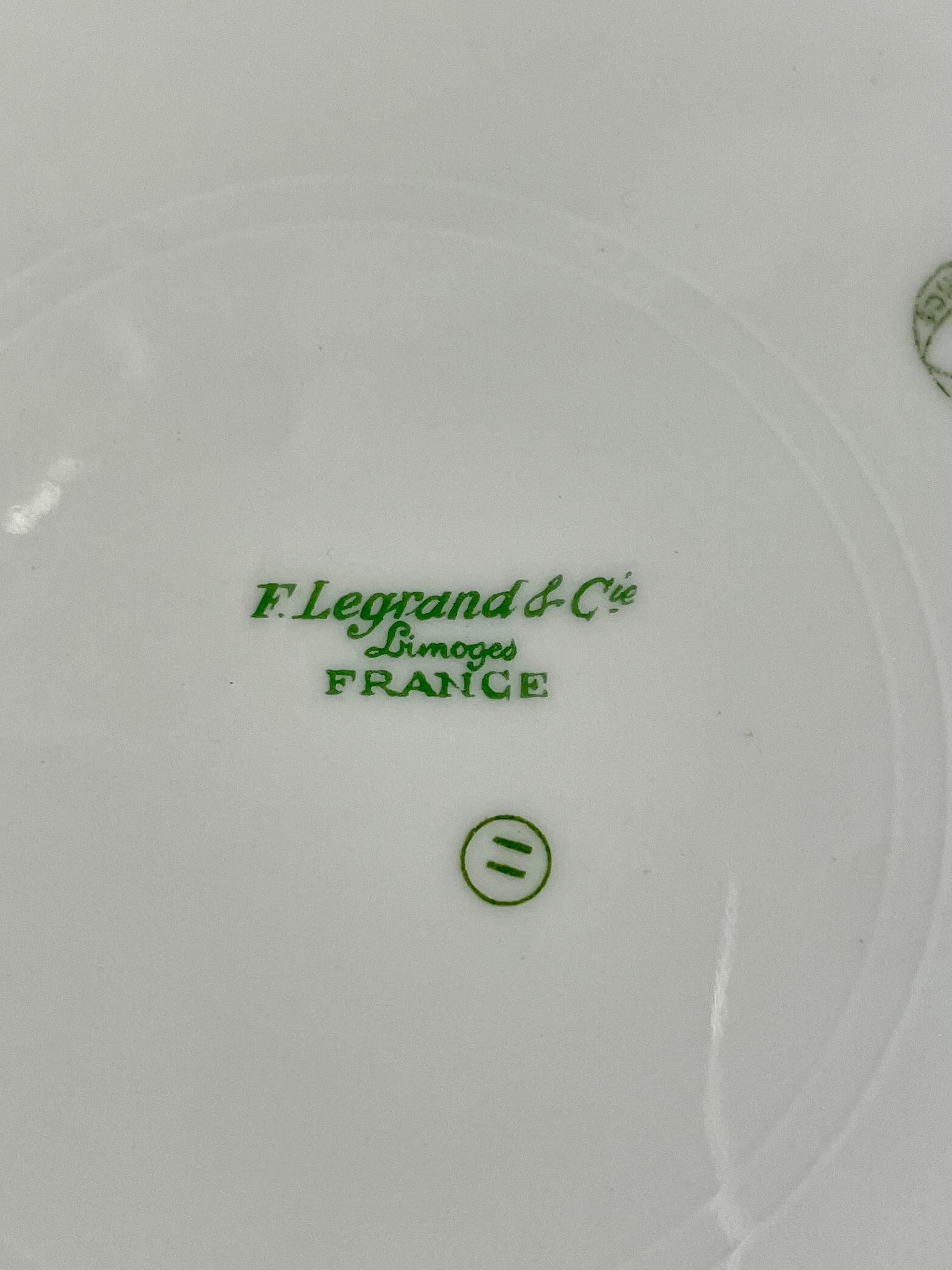 Vajilla de Porcelana Limoges de F. Legrand & Cie - 68 Piezas en venta 8