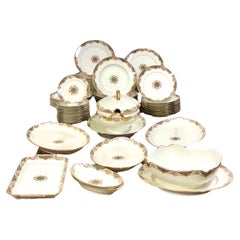 Set da pranzo in porcellana Limoges di F. Legrand & Cie - 68 Pezzi