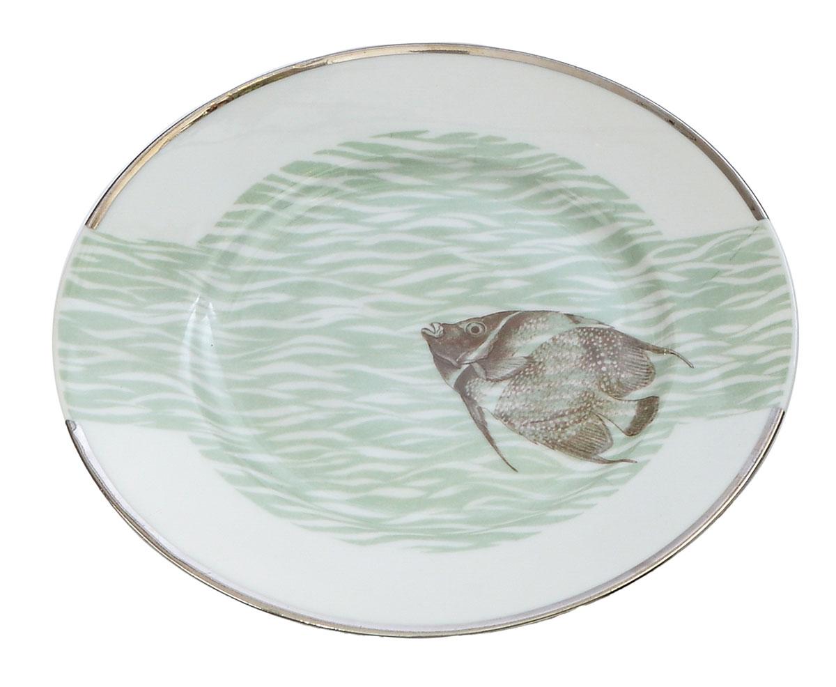Silvered Art Deco style Fish Service for 12 People by Bernardaud Limoges  c. 1970 For Sale
