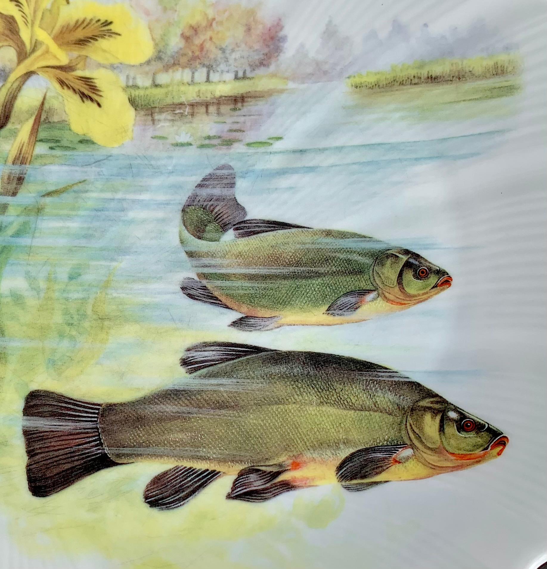 Limoges Porcelain Fish Set 6