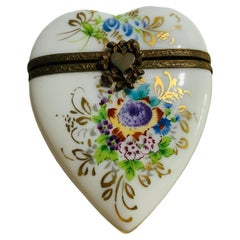 Limoges Porcelain Heart Shaped Trinket box
