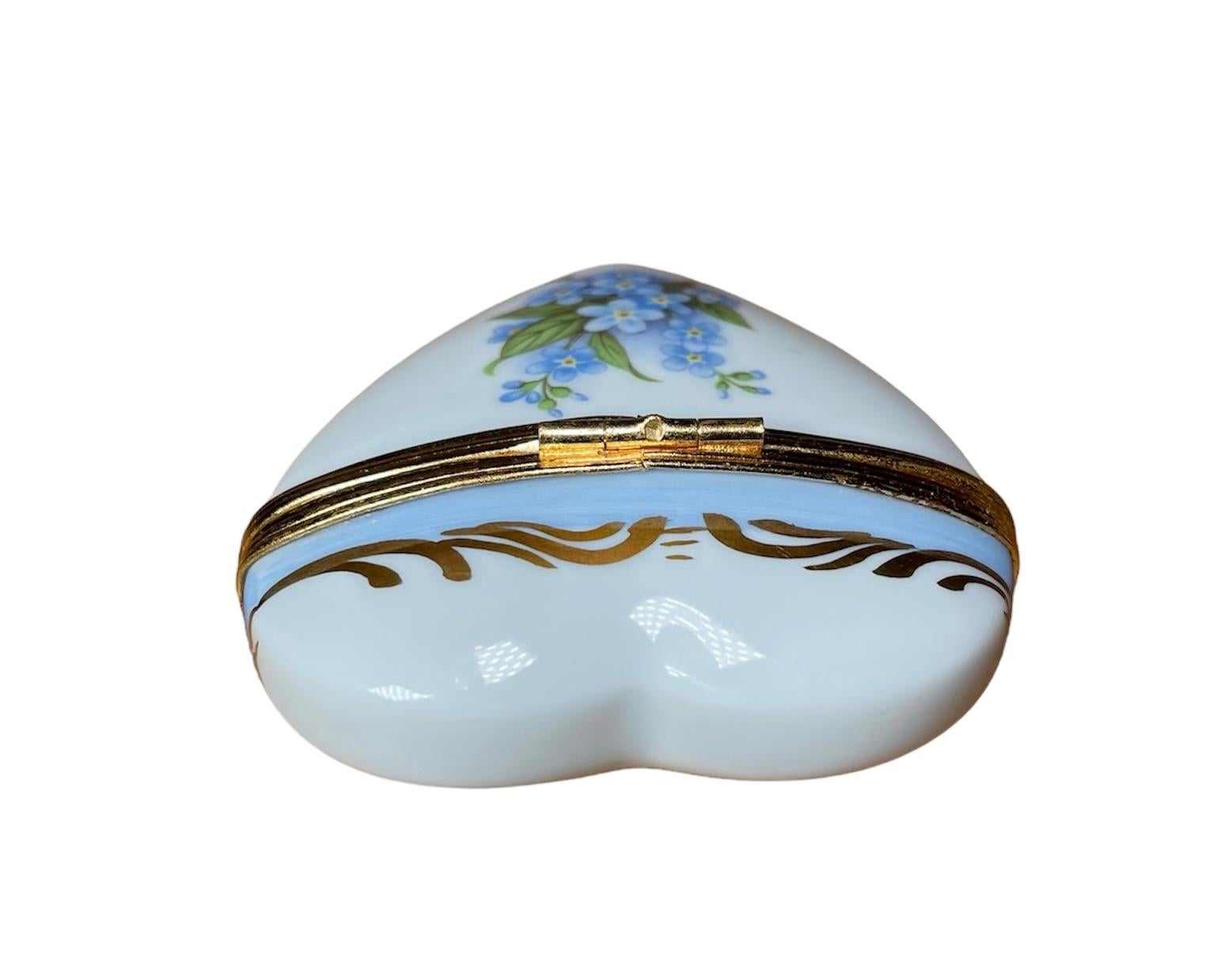 Limoges Porcelain Heart Trinket Box 3