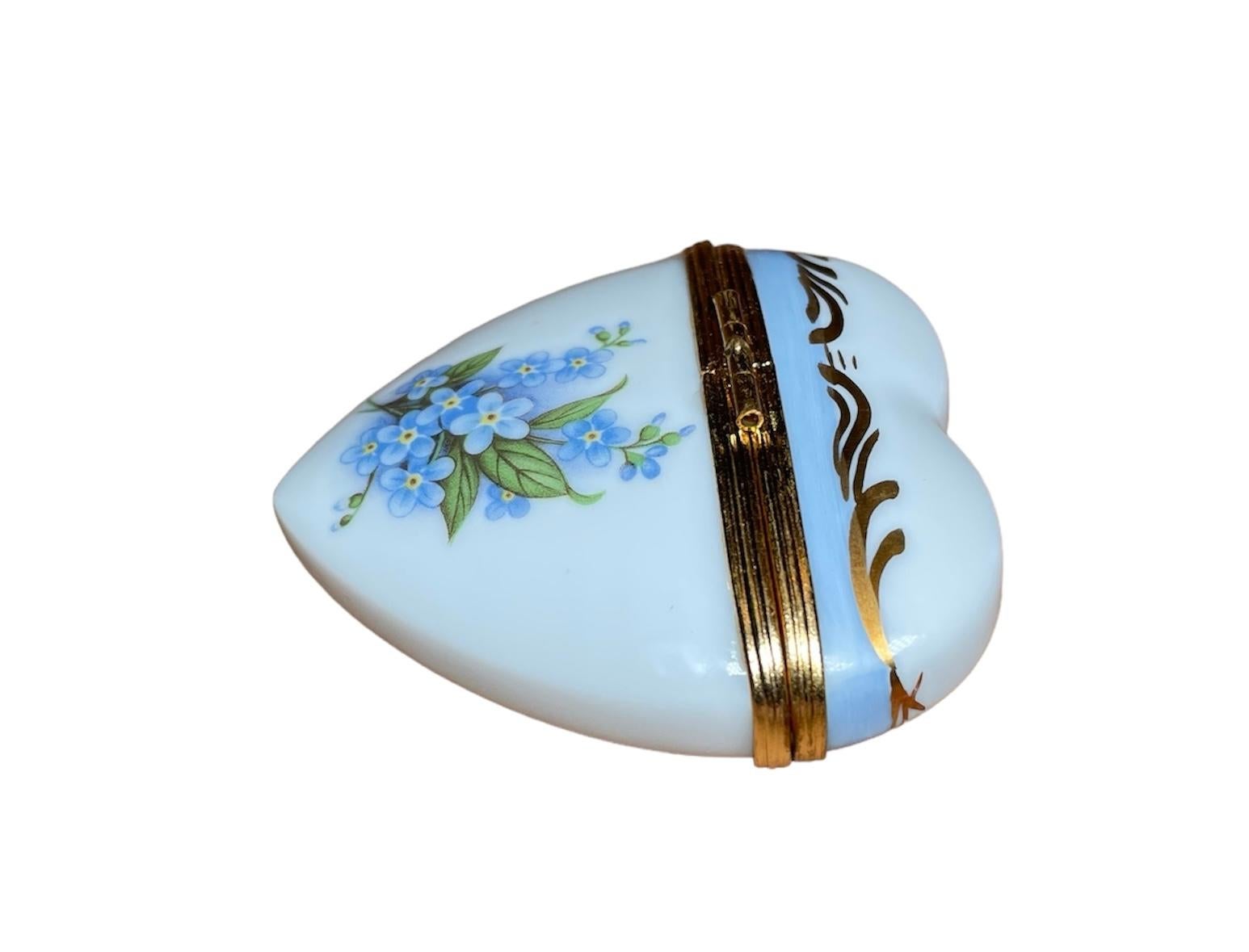 Limoges Porcelain Heart Trinket Box 6