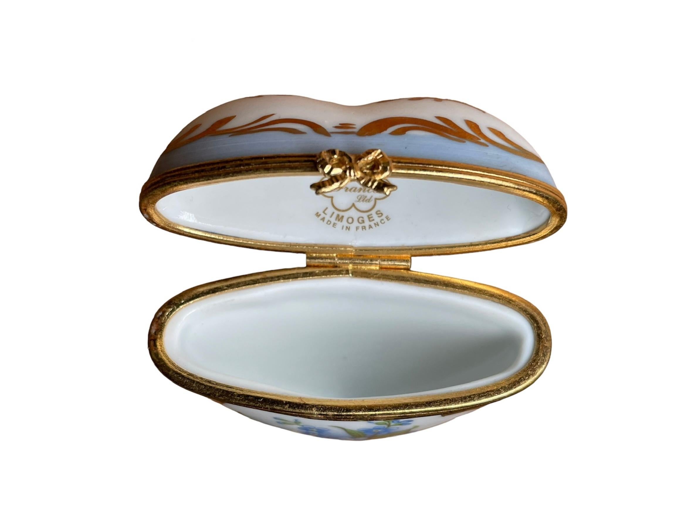 Limoges Porcelain Heart Trinket Box 7