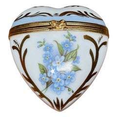 Limoges Porcelain Heart Trinket Box