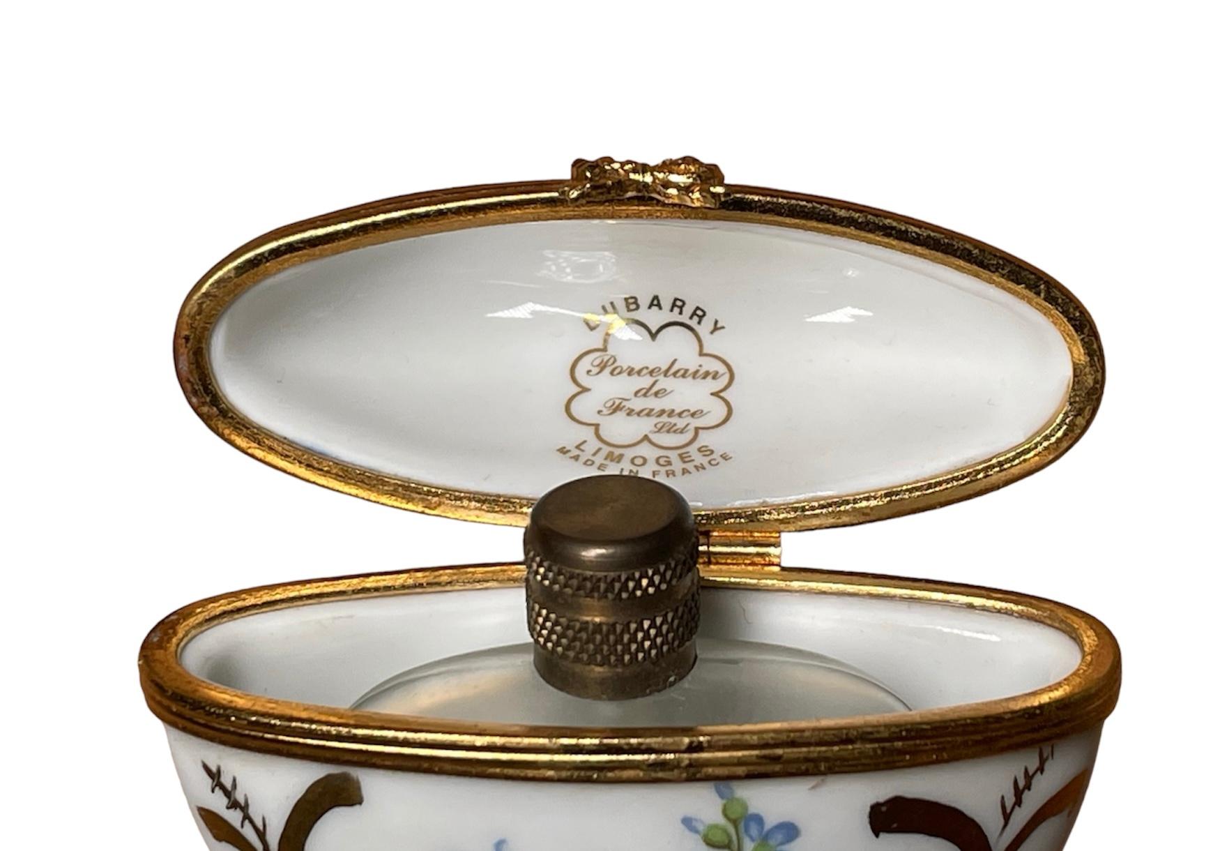 French Limoges Porcelain Heart Trinket Box