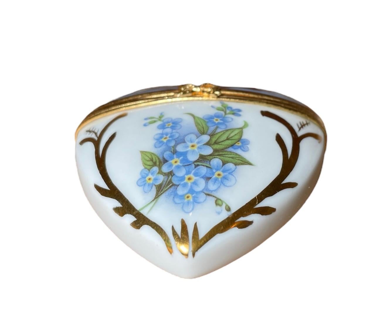 Limoges Porcelain Heart Trinket Box 1