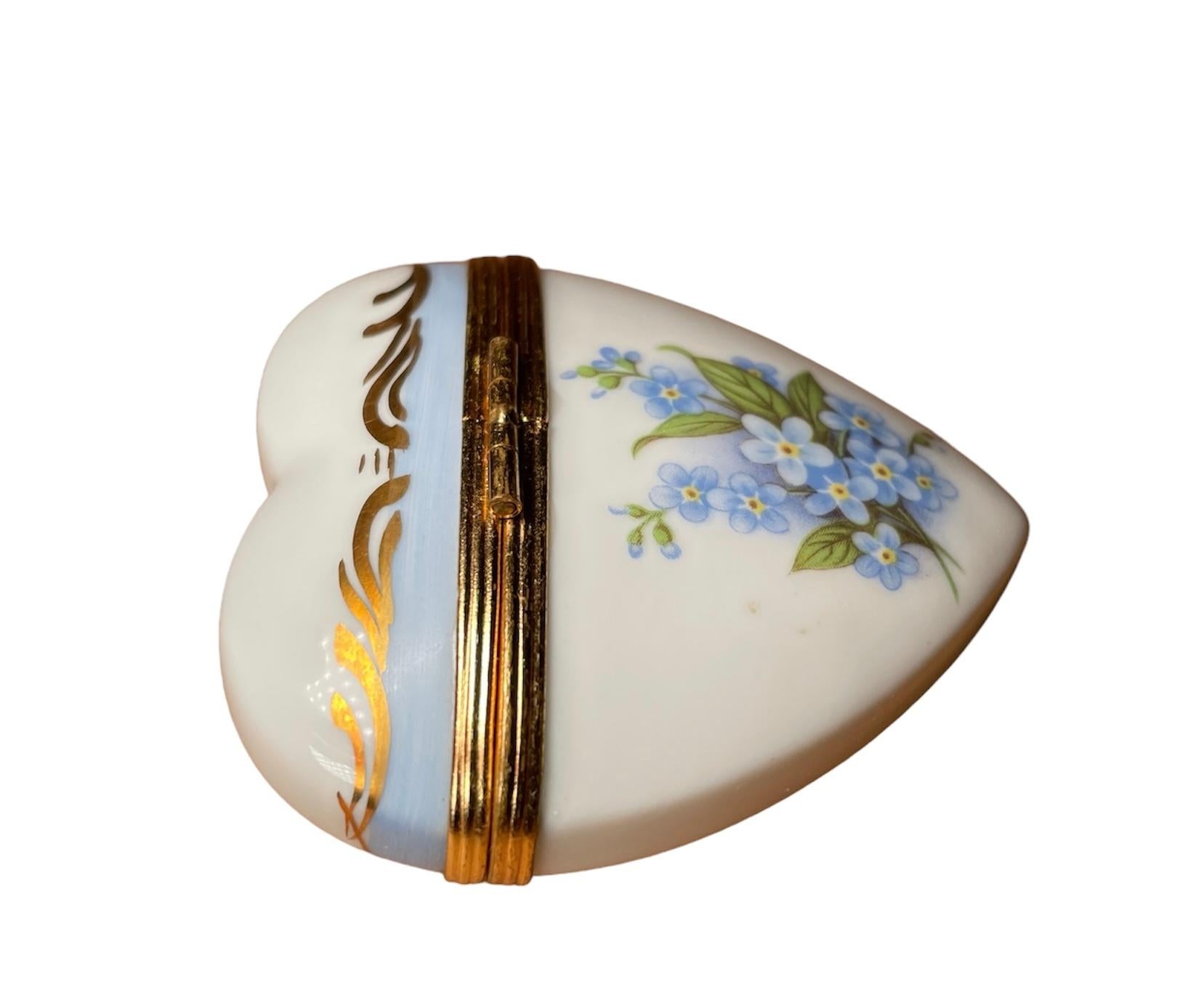 Limoges Porcelain Heart Trinket Box 2