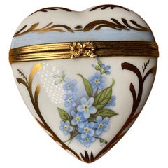 Limoges Porcelain Heart Trinket Box