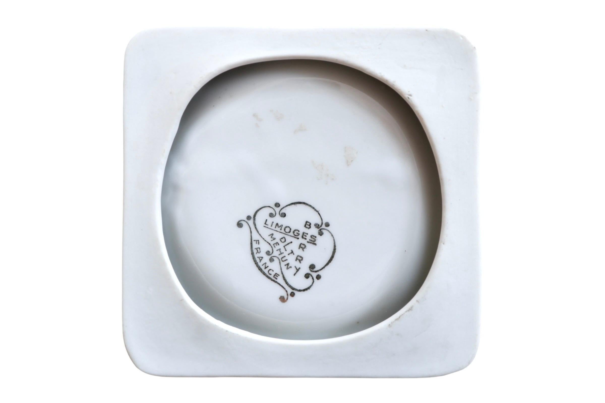 Cenicero de hotel Le Blanc de porcelana de Limoges Porcelana en venta
