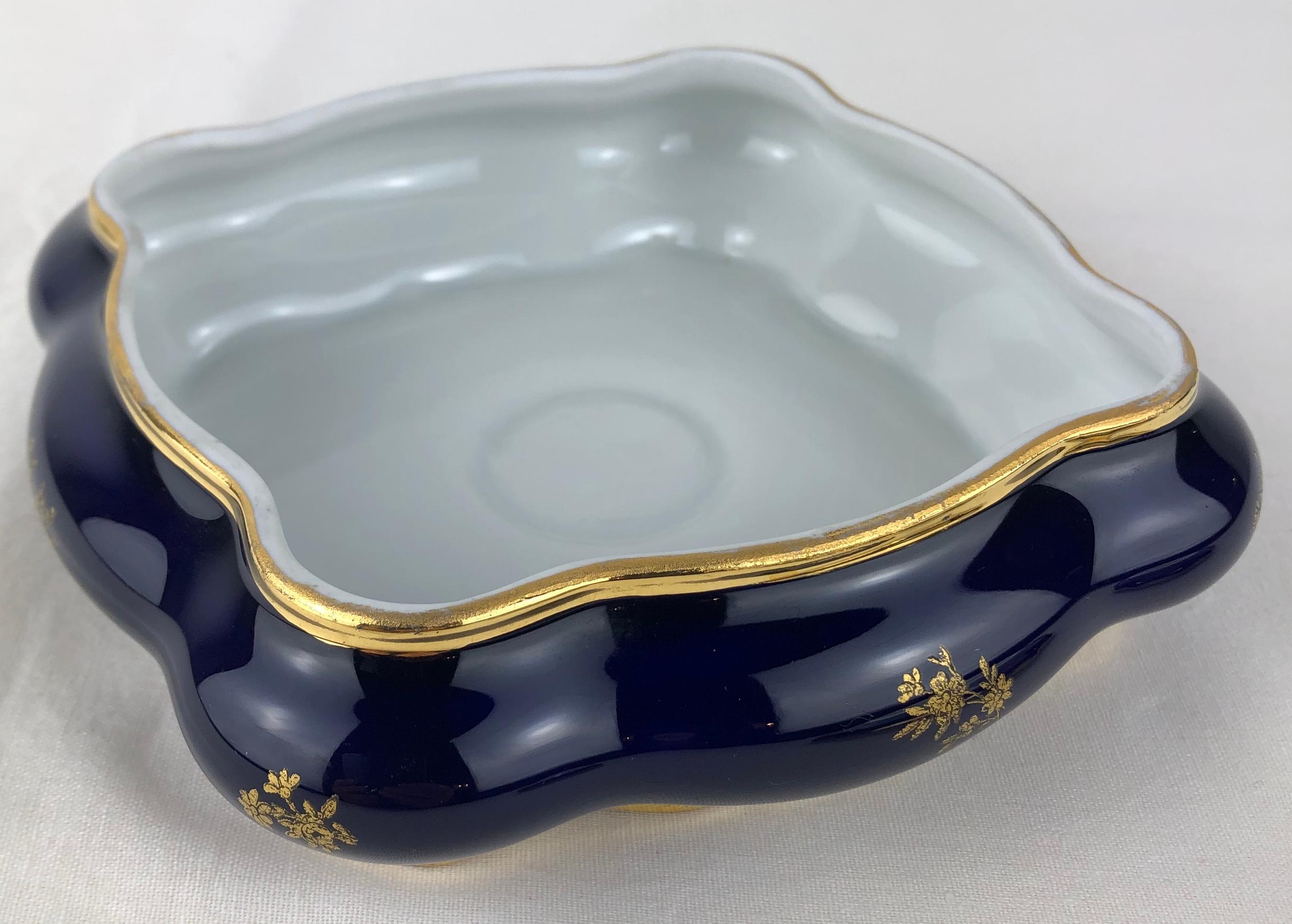 Limoges Porcelain Lidded Candy Dish Trinket or Jewelry Box French For Sale 1