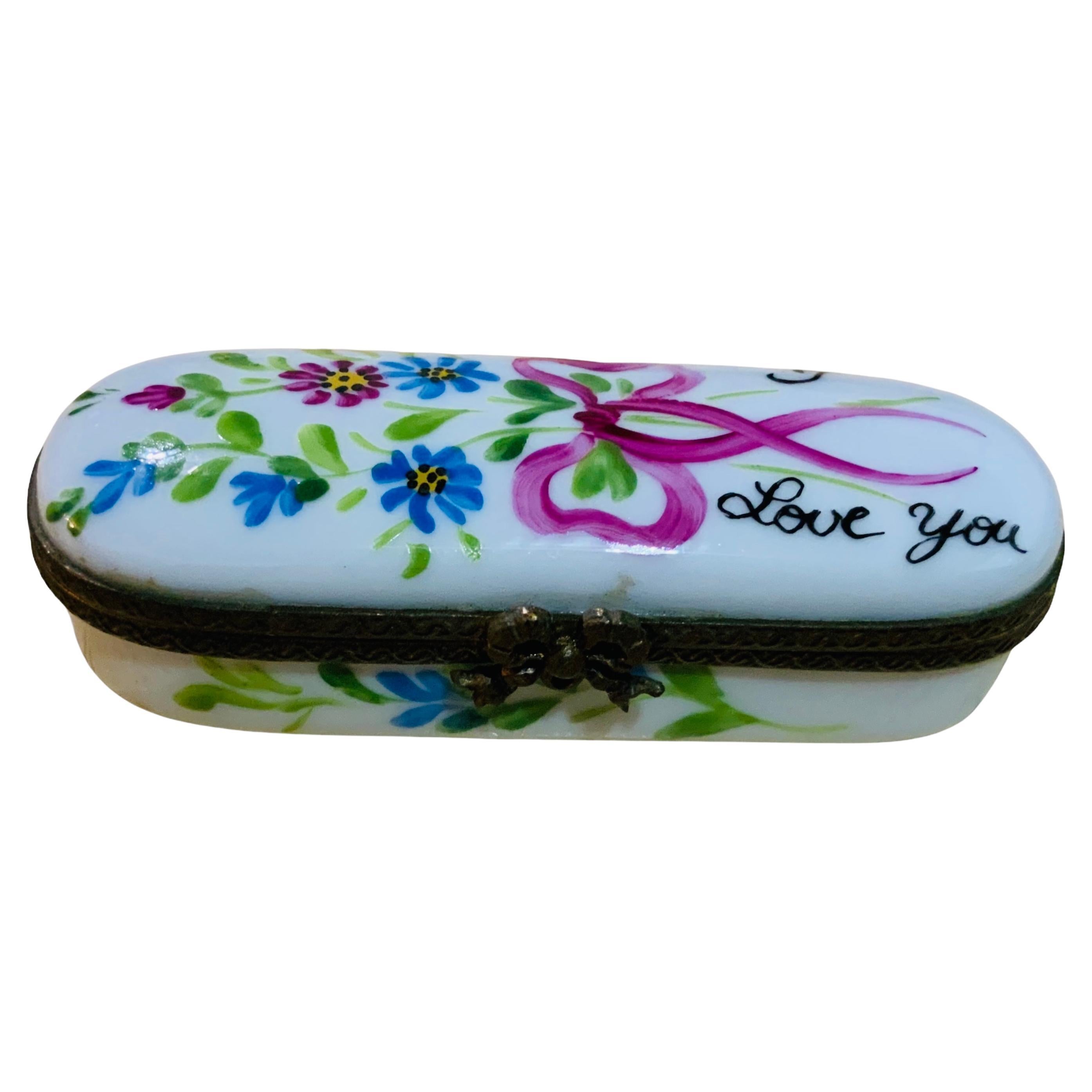 Caja de baratijas Aguja de porcelana de Limoges