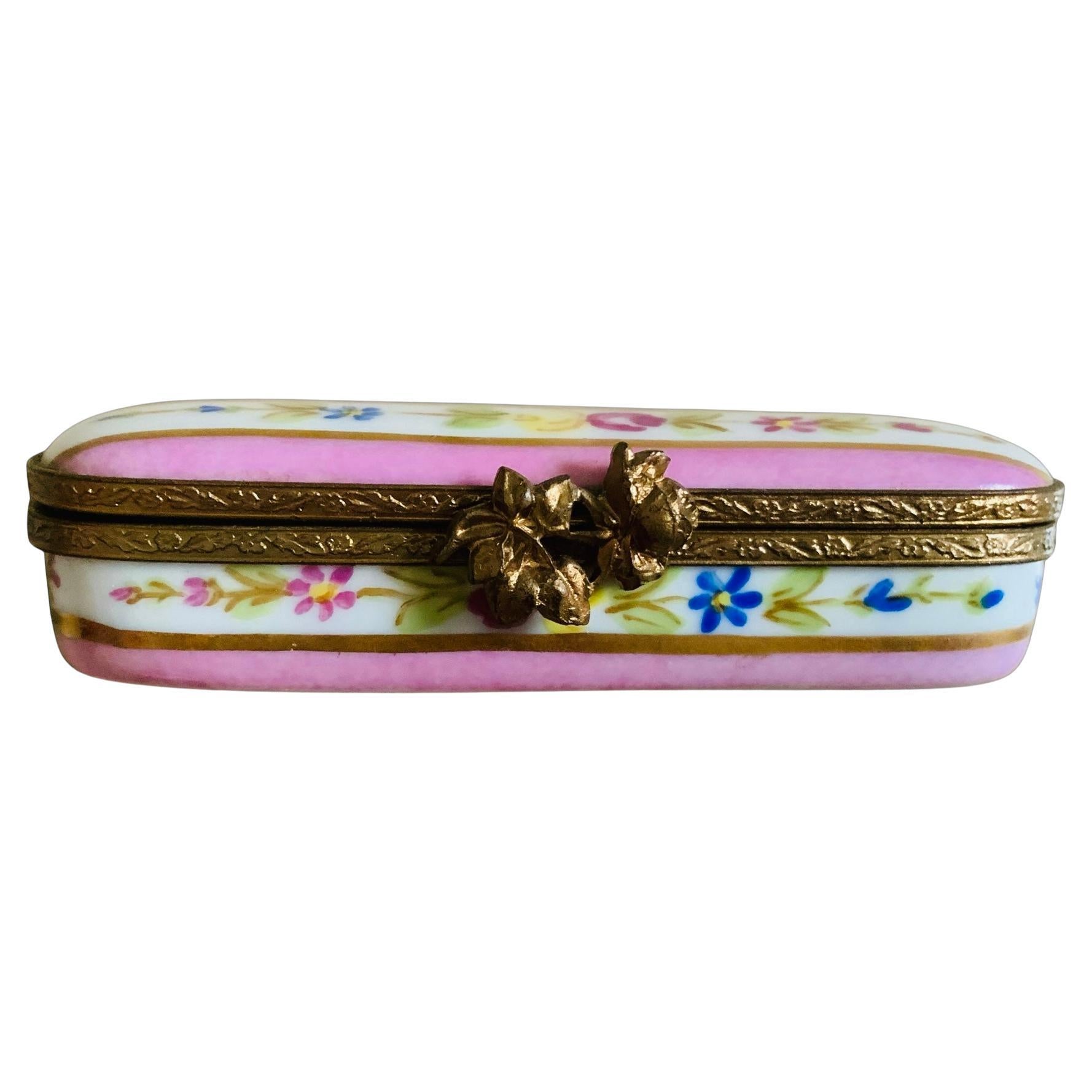 Limoges Porcelain Needle Trinket box