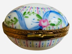 Limoges Porcelain Oval Small Trinket box