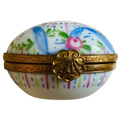 Limoges Porcelain Oval Small Trinket box