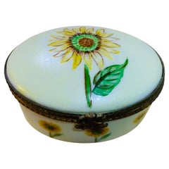 Limoges Porzellan Oval Schmuckdose