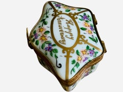 Limoges Porcelain Pentagonal Trinket box