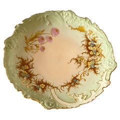 Limoges Porcelain Plate, circa 1860 by Sazerat Leon, Signed and Numbered France